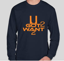 Load image into Gallery viewer, UG2W2 T-Shirts - Navy w/ Orange Logo