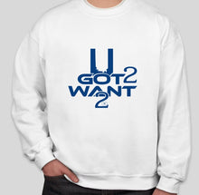 Load image into Gallery viewer, UG2W2 T-Shirts - White w/ Royal Blue Logo