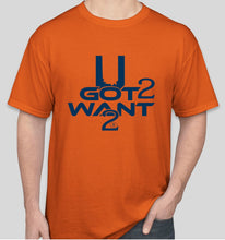 Load image into Gallery viewer, UG2W2 T-Shirts - Orange w/ Navy Logo
