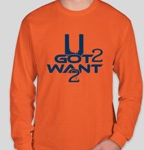 Load image into Gallery viewer, UG2W2 T-Shirts - Orange w/ Navy Logo
